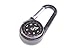 Produktbild Huntington Clip Kompass: kleiner Karabinerhaken-Kompass und Thermometer, flüssigkeitsgedämpfte Anzeige im Metallgehäuse aus Aluminium, schwarz, 69 x 30 x 18 mm, DC27T2-02 (DE)