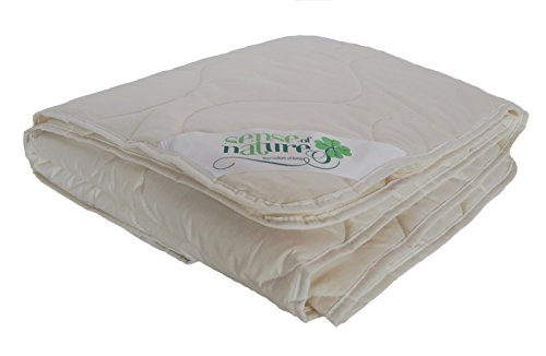 Sense of Nature Bio Baumwolle Mono Decke Einziehdecke Steppbett, creme, 135x200 cm