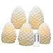 Produktbild Eldnacele Weihnachten Celebrational Flammenlose Kerzen Echtwachs Pine Cone Warm White mit Fernbedienung und Timer Batteriebetriebene LED-Licht Kerzen für Dekoration und Festival Geschenk, Elfenbein