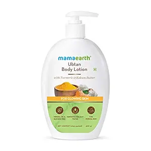 Mamaearth Ubtan Body Lotion with Turmeric & Kokum Butter for Glowing Skin for all skin type- 400 ml