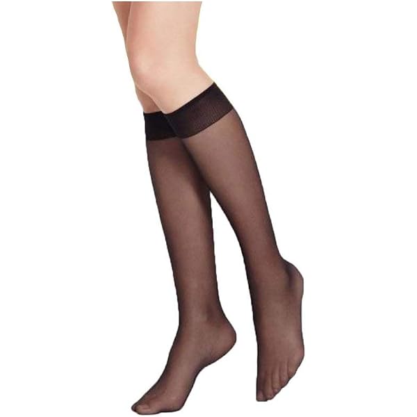 HA WA 9 Paia Gambaletti Donna, Nylon Calze Lungofino Al Ginocchio - 13