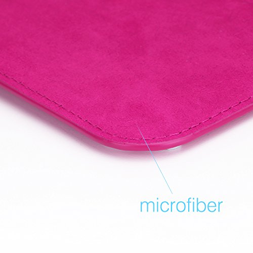 MoKo MacBook Air / Pro 13.3 Zoll Laptop Hülle – PU Leder Tasche Schutzhülle Lederhülle Wallet Case Leather Sleeve Aktentasche mit Karten-Slot für Apple MacBook Air / Macbook Pro 13.3 Zoll, Magenta - 8