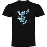 Camiseta de Fringe Terror Rana Divertida Friki Animal Hombre XL Negro