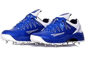 SEGA Power Pro, Cricket Shoes Blue | Metal Spikes | Unisex | Optimal Traction | Shock Absorption | Comfortable Fit | Stylish and Durable Material | Durable & Reliable | Best Price Deal in UK