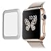 Produktbild Tiankaid Premium-Glasfolie 0,2 mm Echt gehärtetem Glas mit voller Abdeckung Metallkante Displayschutzfolie für Smart Watch Apfel Uhr, golden-38mm, golden-38mm