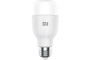 Xiaomi Mi LED Smart Bulb Essential E27 Bulb with iOS/Android App Connection Dimmable 16 Million Colours Selectable 9 Watt 80-950 Lumen 1700-6500 Kelvin Supports Voice Assistants e.g. Alexa