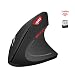 Produktbild samLIKE Maus Ergonomische Kabellos Funkmaus 2.4GHz vertikale Ausführung Wireless Laptop/PC Mouse 6 Tasten 2400 DPI Mäuse mit LED Licht, weniger Muskelbelastung/verbesserte Handhaltung (Schwarz)