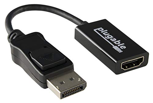 Plugable Adaptador Activo DisplayPort a HDMI 2.0 (Permite el Uso de Pantallas de hasta 4K / UHD / 3840x2160 a 60Hz)