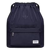 Canvas Kordelzug Turnbeutel mit Innentasche Sack Schultasche Sportrucksack...