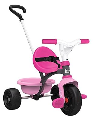 Smoby Toys, 740315, Tricycle Evolutif Be Move, Dispositif Roue Libre et Verrouillage Guidon, Rose