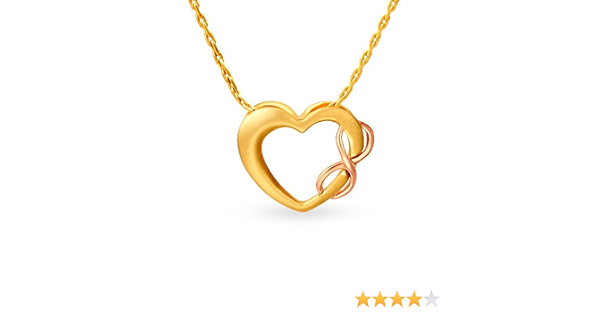 Tanishq 14KT Two Color Gold Pendant 