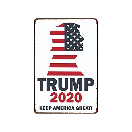 Mega-deal Donald Trump 2020 - Cartel de Metal con Texto en inglés Keep America Great 12" x 8"