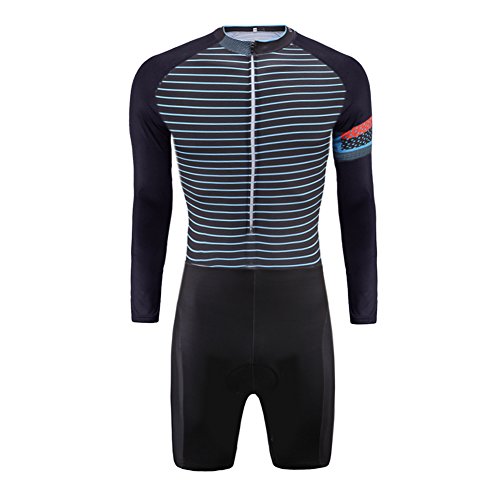 Mens Cycling Racing Wear Short Suit Long Sleeve Shirt Jacket with Gel Padded Shorts Short Pants UKNDLTF02