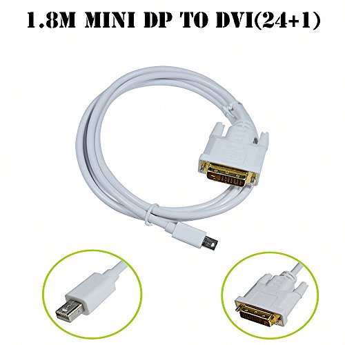 1justlink vergoldet Mini DisplayPort DP zu DisplayPort DP Adapter Kabel für MacBook 6 ft - 2