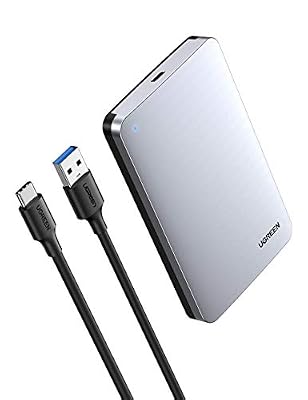 UGREEN USB 3.1 Gen 2 USB C Boîtier Externe 2.5 Pouces Disque Dur SATA III II I HDD SSD 7mm 9.5mm 6To Max 6Gbps UASP en Aluminium Câble USB A vers C Inclus