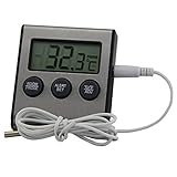 Easy to Read: Metal Refrigerator Freezer Thermometer with Temperature Alarm! by Fancyus