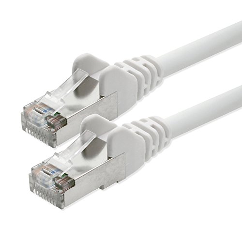 1aTTack CAT 5e foliengeschirmt FTP Netzwerk Patch-Kabel mit 2x RJ45 Stecker 7m weiss