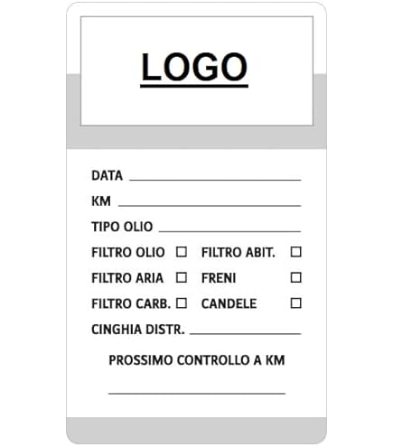Etichette Adesive Per Cambio Olio Auto - Formato 5x8 Cm, Rosso/azzurro/giallo - Foto 10