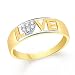VK Jewels Love Gold and Rhodium Plated Alloy Ring for Men - FR2005G [VKFR2005G] RS.181.00