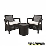 Mobiliario de jardín con diseño ergonómico y moderno, perfectamente combinable con el resto de sus muebles de jardín.