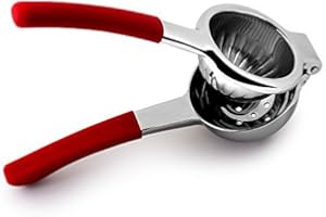 Bellemain Citrus Juicer | Metal Lemon Squeezer | Lime and Lemon Juicer Stainless Steel with Silicone Handles | Manual Juicer, Citrus Squeezer, Hand Held Juicer | Bar Juicer for Bartender Accessories