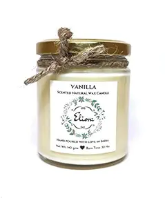 Eliora Vanilla Scented Blended Natural Wax Candle(Ivory, Eliora03)