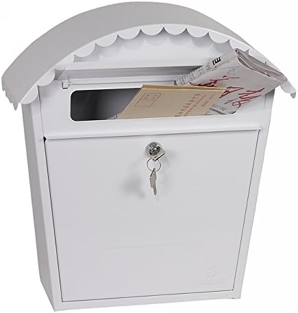 Phoenix Clasico MB0117KW Front Loading Mail Box in White with Key Lock