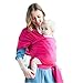 Produktbild Baby Tragetuch Sling Baby Wrap Carrier aus BIO-Baumwolle, Atmungsaktiv und leicht Elastisches Neugeborene Babytragetücher für Babys bis 44 lbs, perfekte Baby Dusche Geschenk, langlebig – Eine Größe passend für alle Männer und Frauen (Rose rot)