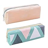 Morkia Trousses Scolaire, 2 Pièces Trousse École Papeterie Pouch,Multi-Functiona