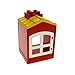 Produktbild 1 x Lego Duplo Haus Gebäude klein rot Dach gelb Tür weiß 31022 Schornstein rot 31028 E24