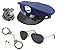 Price comparison product image New York Police American Police Hat, Handcuffs, Badge & Aviator Sunglasses Fancy Dress