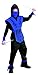 Produktbild Foxxeo schwarz blaues Ninja Kostüm für für Jungen schwarzes Ninjakostüm Kinderkostüm Größe 110-116