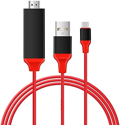HOISAN USB 3.1 Type C to HDMI Cable | 6.6ft/2M USB C MHL Adapter with Charger Cable (Thunderbolt 3 Compatible) UHD 4K@30Hz Mirroring on Home Theater| Projector| Suitable for Samsung S8/MacBook Pro