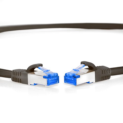 TPFNet (10er PACK) 2m CAT.6A – CAT6A Premium Ethernet LAN Patchkabel SFTP DOPPELT GESCHIRMT 500MHz | Gigabit Netzwerkkabel | LAN-Kabel | RJ45 Kabel | Internetkabel | RJ45 Netzwerk Anschlusskabel | Patch Kabel | Ethernet Kabel mit Knickschutztülle, 10 Gigabit schwarz (RJ45, Cat 6A, Twisted Pair, S/FTP (PIMF) DOPPELT GESCHIRMT, CAT.6A – CAT6A EIA/TIA, Class EA, halogenfrei, 10 Gigabit/s) - 3