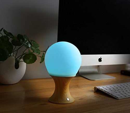 LEDemain® Wiederaufladbar Farbwechsel Pilz Nachttischlampe / Leselicht / Ambient Licht / LED Nachtlicht / Atmosphäre Beleuchtung mit Automatische Timer und essbare silikon + ABS, Perfekt für Kinder Schlafzimmer/ Studio-Wohnzimmer/ Flur/ Camping usw. - 7