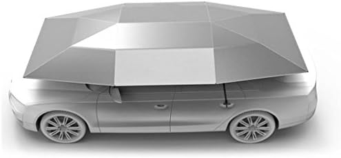 HJYQ Automatic Car Tent Sun Shade Canopy Cover Foldaway Portable Car Umbrella With Remote Control 90X165 Inches,Gray