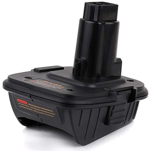 XITAI DCA1820 Adattatore 18v- 20 Volt Batteria Adattatore Sostituzione per Dewalt 18 Volt (Nero)