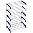 Ebee 10 Pair Metal Shoe Stand (Blue, 5 Shelves)
