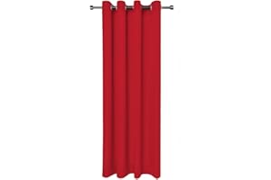 ‎ROLLMAYER Rollmayer Vorhänge Schal mit Ösen Kollektion Vivid (Rot 12, 135x215 cm - BxH - 2 er Pack) Blickdicht Uni einfarbig Gardinen Schal für Schlafzimmer Schal
