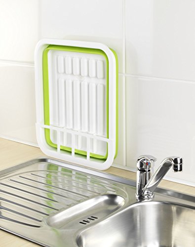 Wenko 54770100 Geschirrabtropfer faltbar Geschirr-Abtropfständer, Abtropfgestell, Polypropylen, weiß, 31 x 36,5 x 13 cm - 5