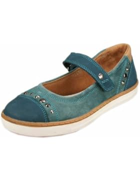 Vado Sally Ballerina petrol Riemchen Klett Nieten