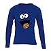 Produktbild Jimmys Textilfactory Longsleeve Krümelmonster mit Keks Karneval Kostüm Sesamstraße Damen XS - 2XL Gruppen-Kostüm Rosenmontag Party Feier, Größe:XS, Farbe:Royalblau