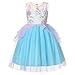 Produktbild Mädchen Einhorn Kleid Kostüm Cosplay Party Outfit Kostüm Prinzessin Tutu Rock Festival Geburtstag Pageant Karneval Foto Shoot Halloween 2-7 Jahre (2-3 Jahre, Blau)