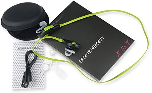 Bluetooth 4.1 +EDR Headset Wireless Sport Gym Running Stereo In-Ear Earphones with Microphone (Green)