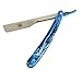 CANDURE® - Blue Professional Stainless Steel Straight Cut Throat Razor - Traditional razor, Raptor Shavette + Free travel Case