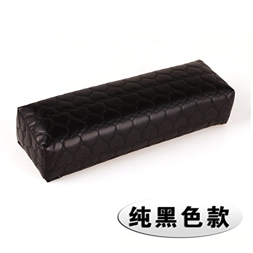 Nail Art Tool Rectangle PU Leather Salon Hand Rest Pillow Hand Holder Column Cushion Pillow Arm Rest (black)