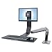Produktbild ERGOTRON WorkFit-A Einzel-LD Steh-Sitz Arbeitsplatz LCD bis 61cm 24Zoll bis 11,3kg. belastbar Anhebung bis 51cm