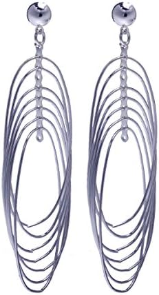 FAONL Fashion Exaggerated Earrings Geometric Multi Layer Earrings,1-OneSize
