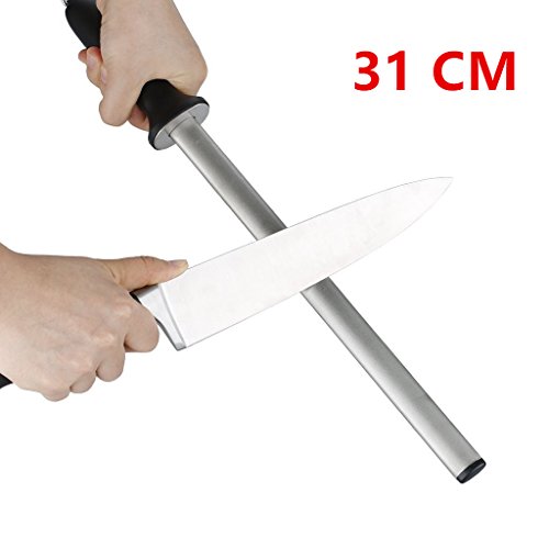 ARCCI 31 cm bester Diamant-Wetzstahl, Messerschärfer für professionelle Köche, Messerschleifstab (12 Zoll)