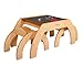 Little Helper Funstation Duo Chalky Toddler Table with Blackboard Desk Top and 2 Chair Set (Maple)